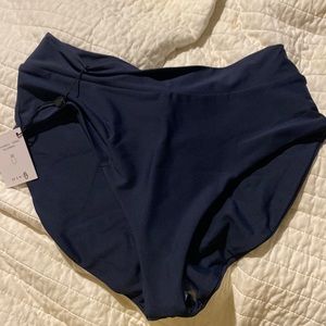 Skatie black high waisted bikini bottom